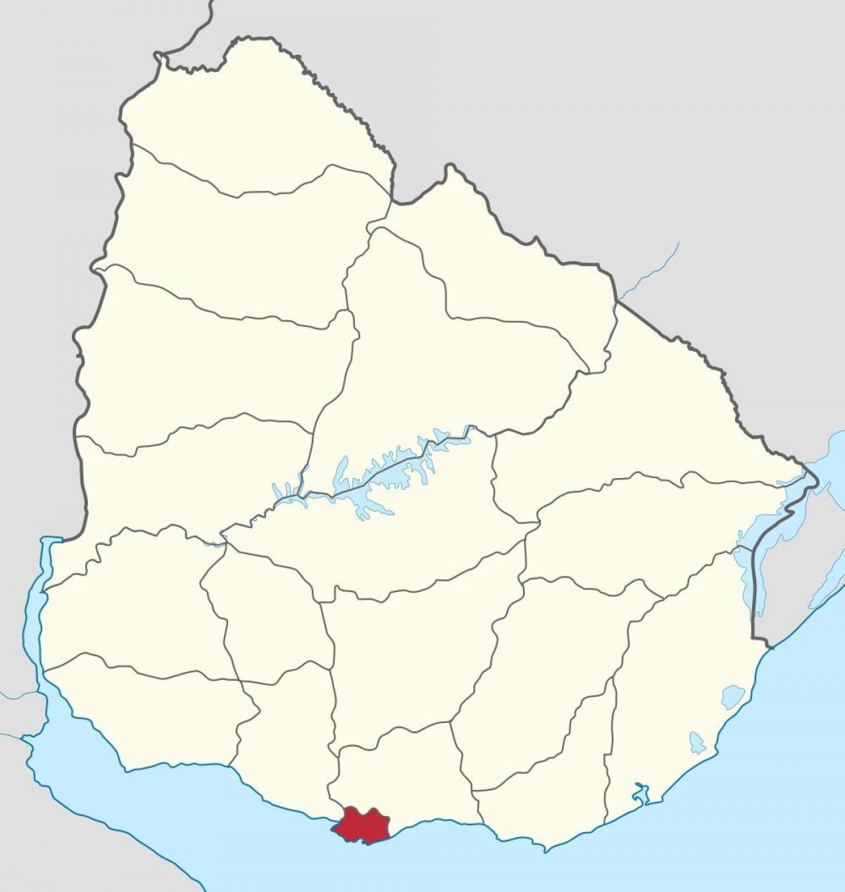 Карта Уругвая контур