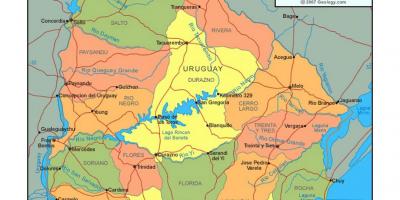Карта Уругвая палітычных
