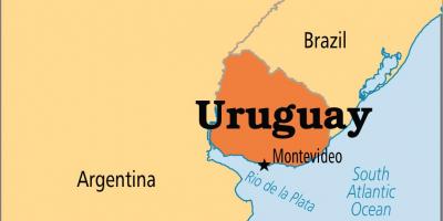 Уругвай карта сталіцы